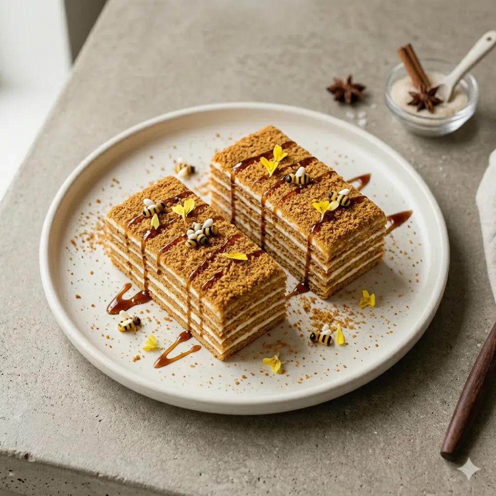 Medovik Honey Cake