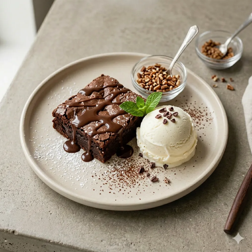 Brownie with Ice Cream